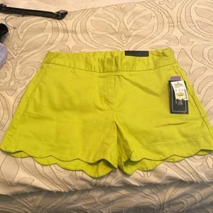 Like green scalloped shorts